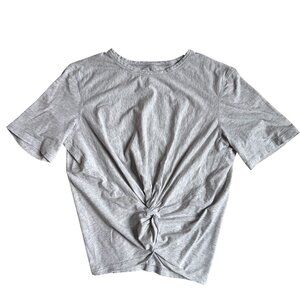 Lululemon Crescent Twist Front T-Shirt (Heathered Core Ultra Light Grey) - 8 (?)